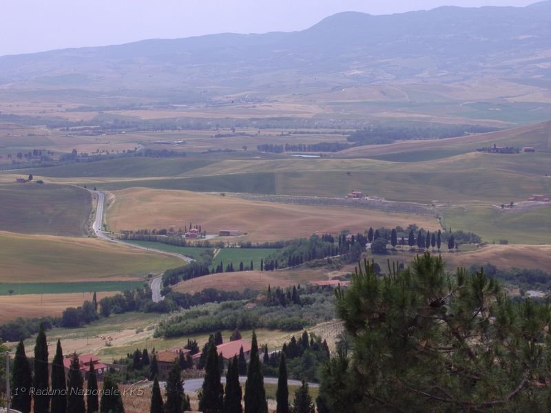 57.JPG - Albero caratteristico il cipresso, cibi e vini tipici i Pici, i salumi di Cinta senese, il Pecorino di Pienza, il Brunello di Montalcino e la nuova denominazione del vino DOC Orcia.